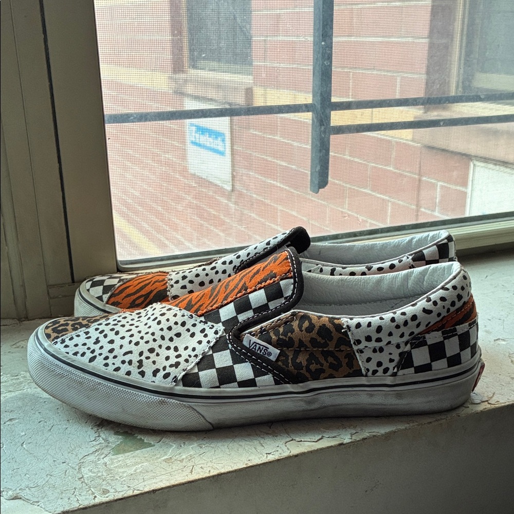 Vans Multicolor Animal Patchwork Slip-Ons - image 2